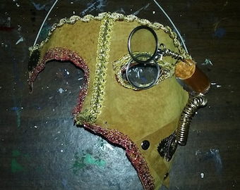 Steampunk half mask w/monacles