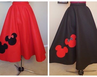 Custom Mickey and Minnie Mouse Poodle Skirt