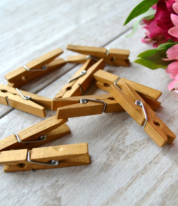 items-similar-to-antique-gold-mini-clothespins-gold-hand-painted-mini