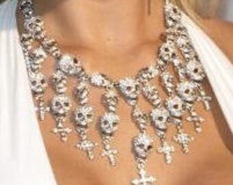 Gioachino Trentino brilliant Designer Skull Collier necklace