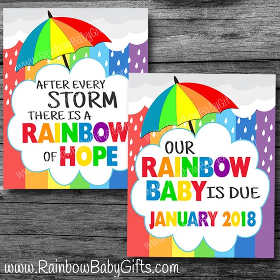 Download Rainbow Baby Pregnancy Announcement Signs After Every Storm