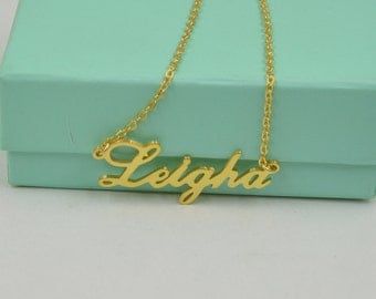 Name necklace gold-Personalized script name necklace-any name jewelry-custom handmade gift
