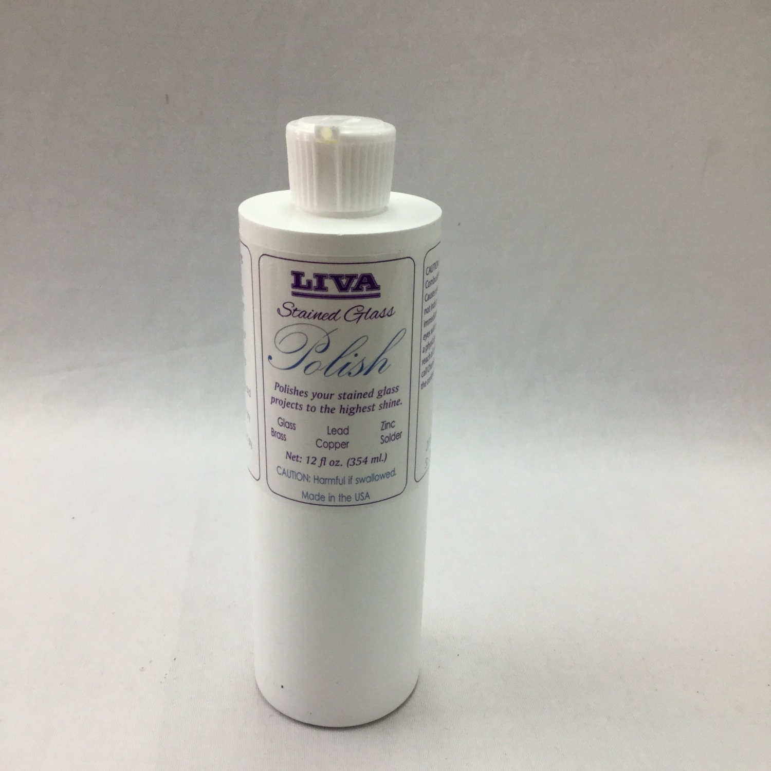 Stained Glass Wax Liva Polish 12 oz bottle For Copper Foil