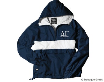 DG Delta Gamma Classic Letters Anorak Jacket