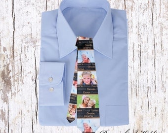 Personalized photo tie, fathers day gifts, uncle gifts, mens ties, custom photo tie, mens necktie for uncles, dad, birthday gifts,