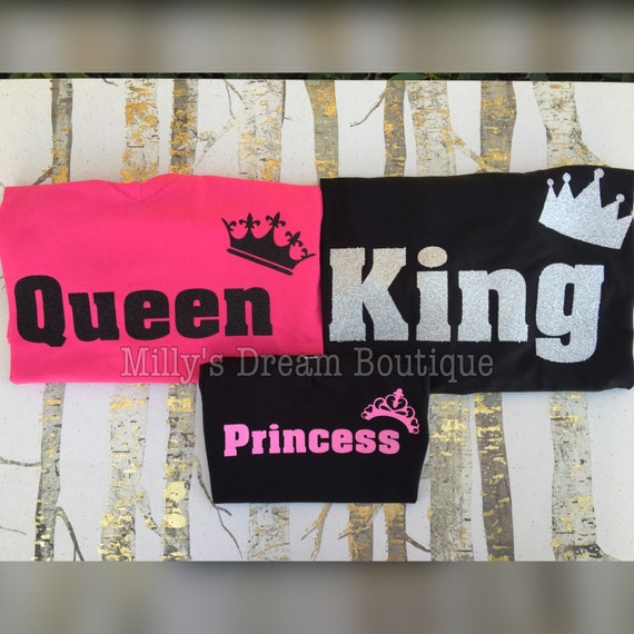 king queen princess t shirt