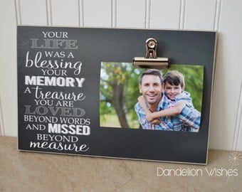 Sympathy Gift Idea, Memorial Frame, Condolences Gift {Life Was a Blessing} Photo Frame, Funeral Decoration, Bereavement Gift, Picture Frame