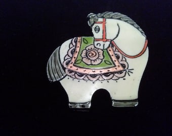 Horse pin horse brooch made in West Germany