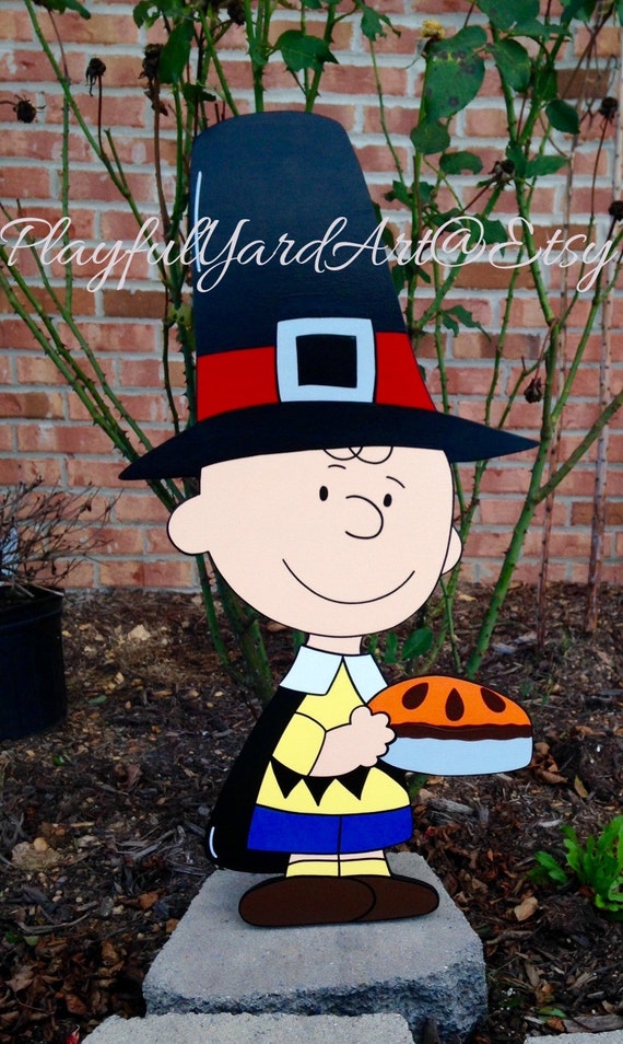 peanuts charlie brown thanksgiving yard art by PlayfulYardArt
