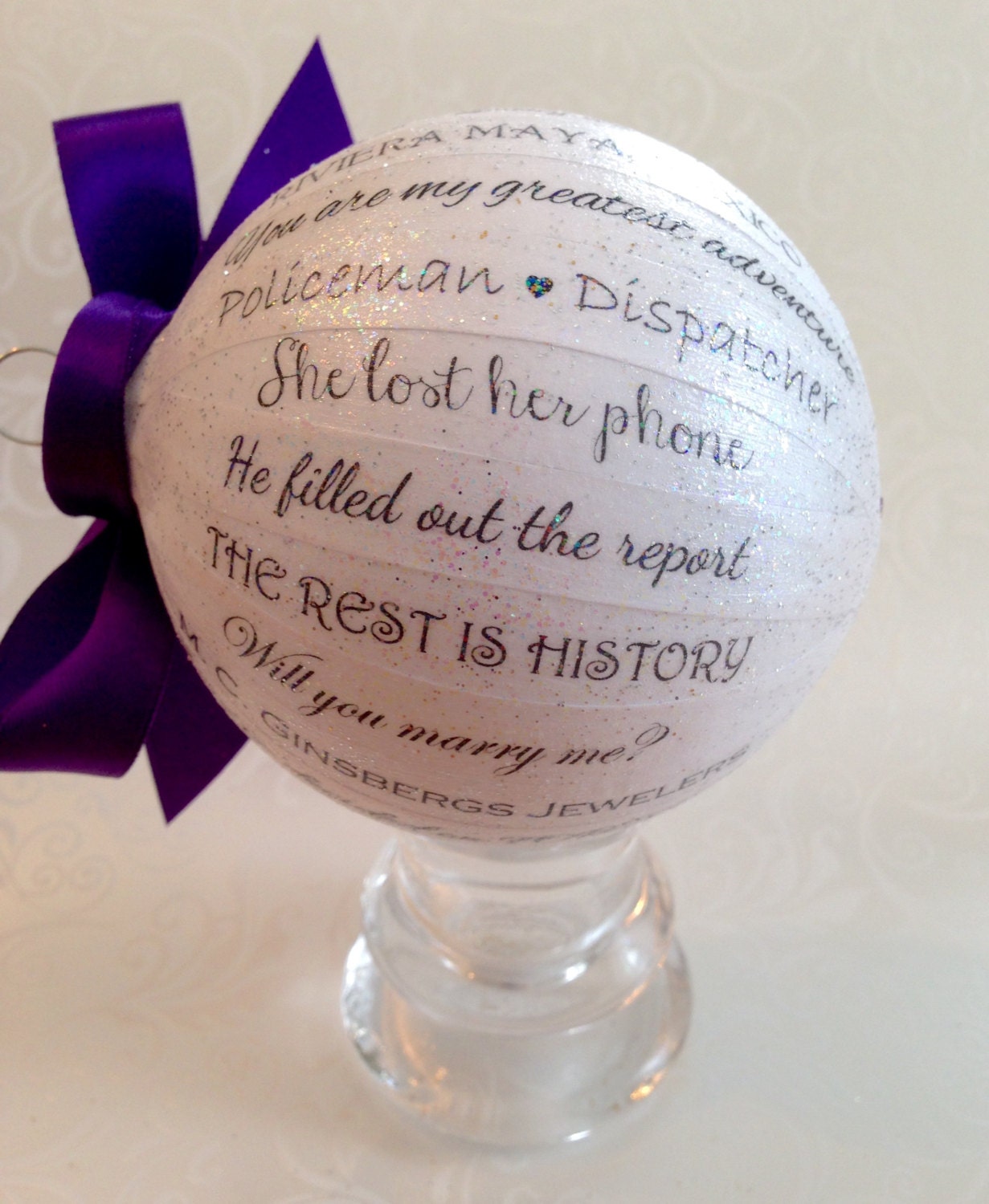 Personalized Wedding Ornament Wedding by HappyThoughtsbyKelly