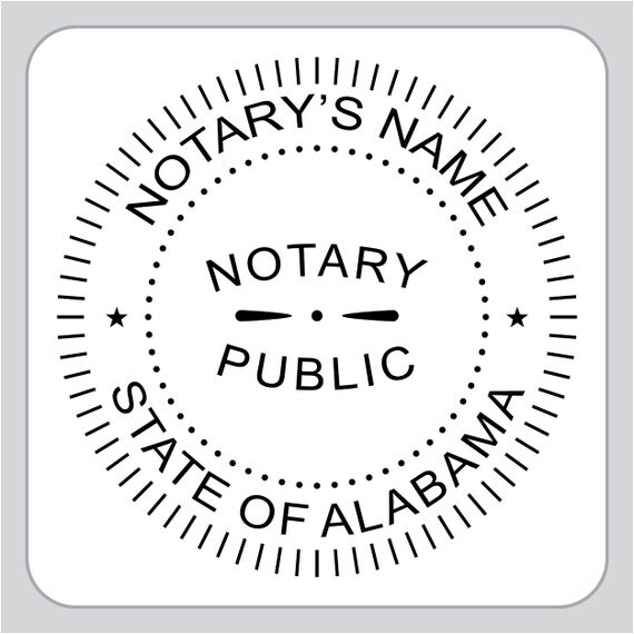 Alabama State Notary Stamp Alabama State Notary Public Stamp