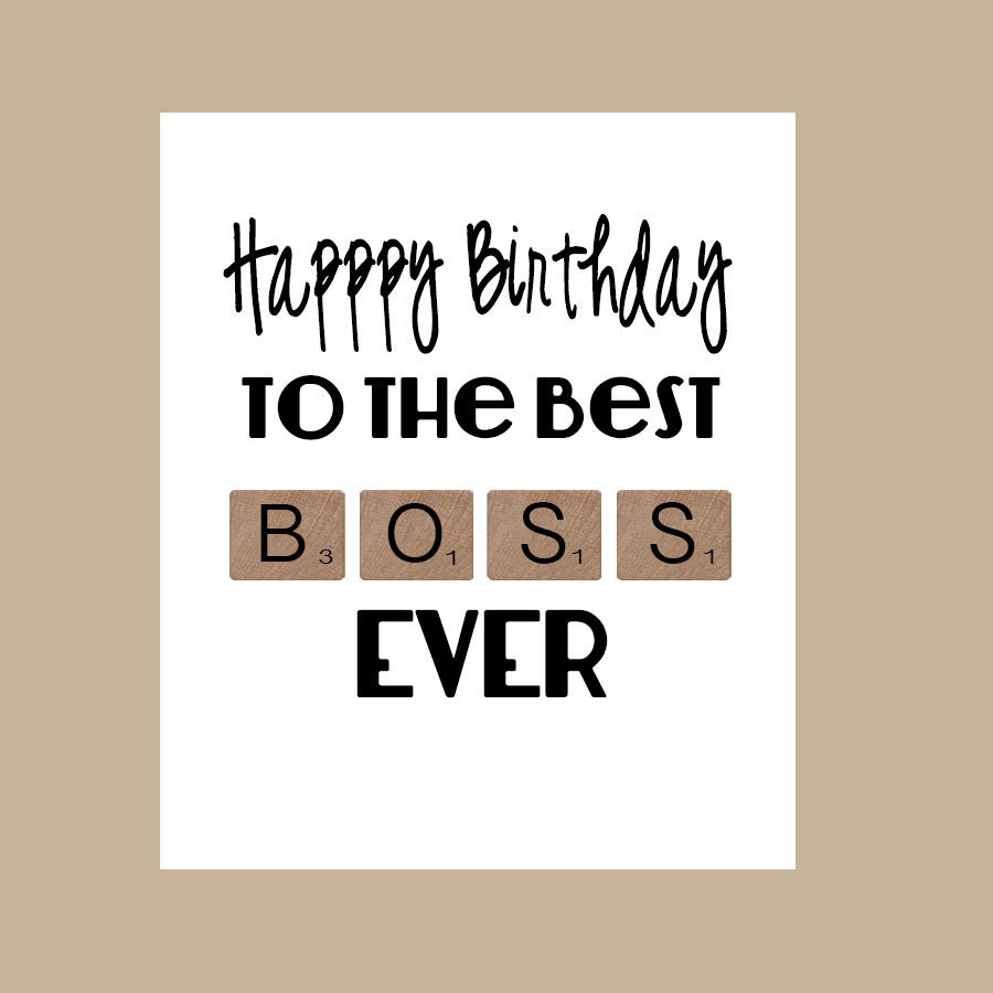 Boss Birthday CardBirthday Card Female Boss by DaizyBlueDesigns