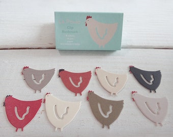 Paper Index Clip / Bookmark- La Poule- chicken-cute stationery-eco-mini box-coucou