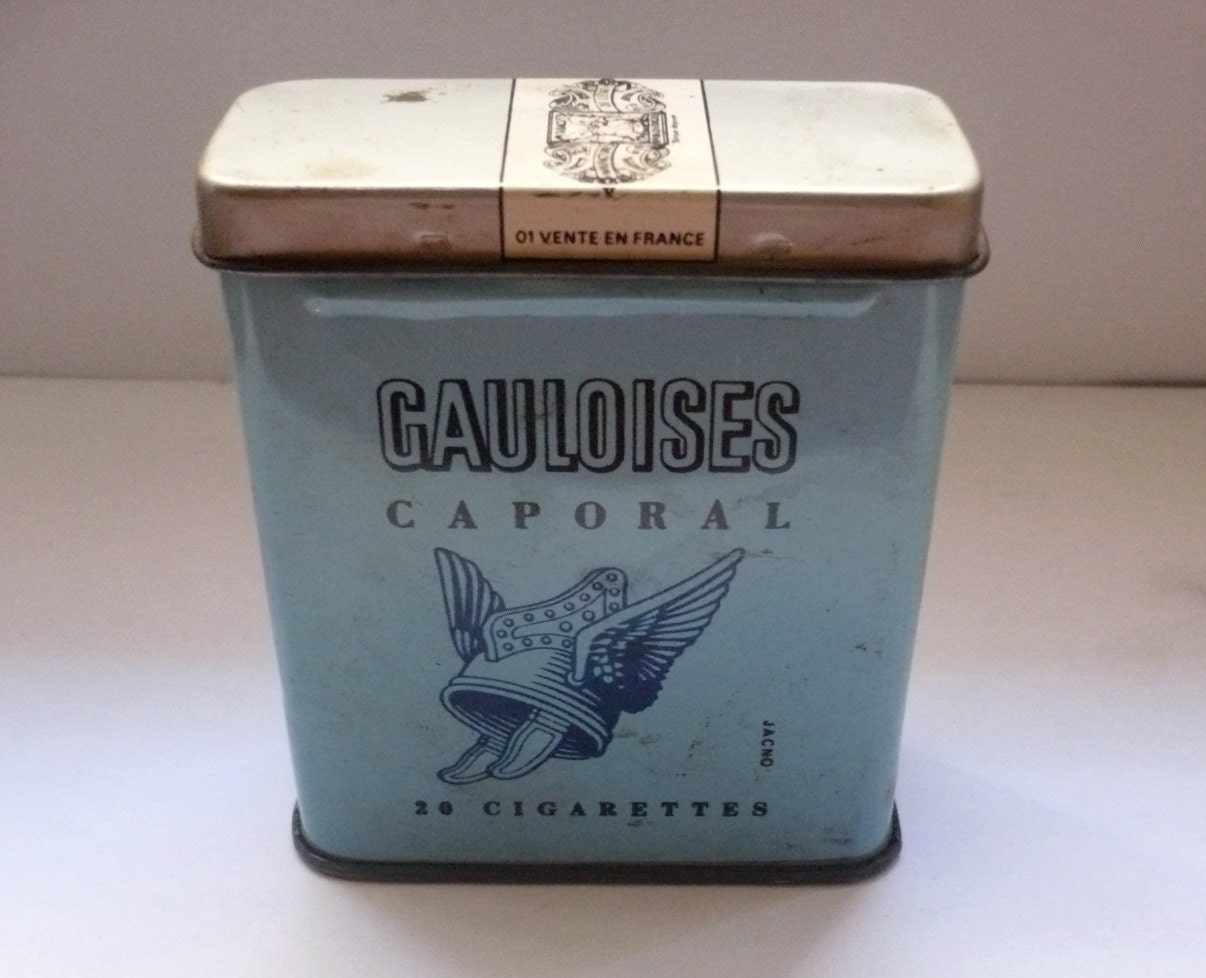 Vintage Gauloises Caporal Cigarette case tin box