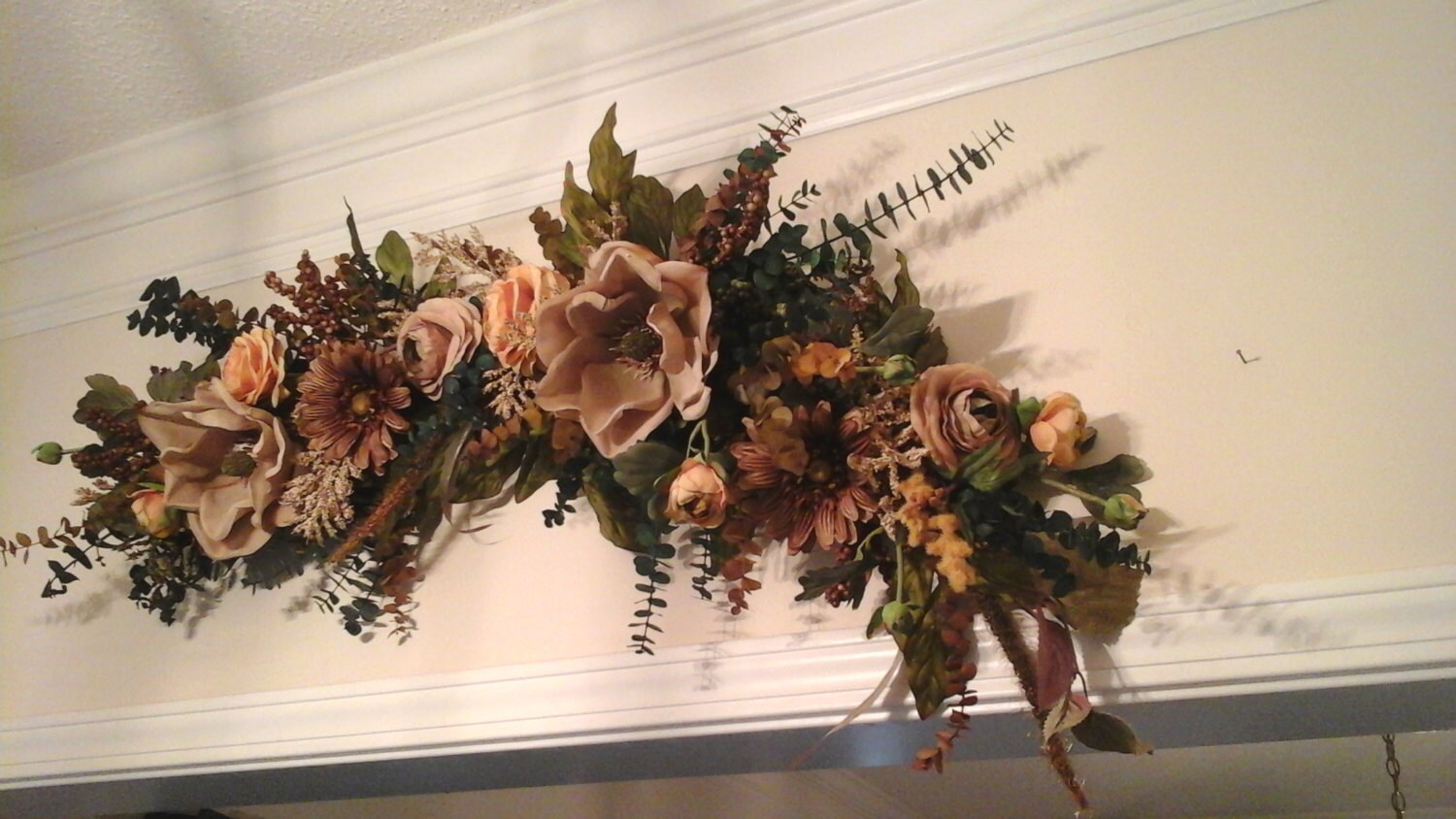 Floral Swag Large Silk Floral Arrangement SHIPPING INCLUDED