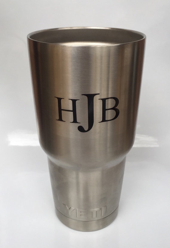 Custom Mens Monogram Vinyl Sticker/ Decal for Tumbler cups