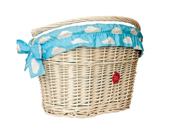 wicker bike basket with lid