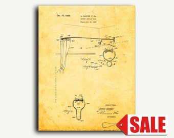 Patent Art - Shower-curtain Ring Patent Wall Art Print