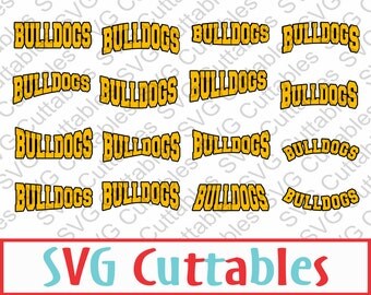 Bulldogs SVG, EPS, DXF, Set of 16 layouts, Vector, Digital Cut File