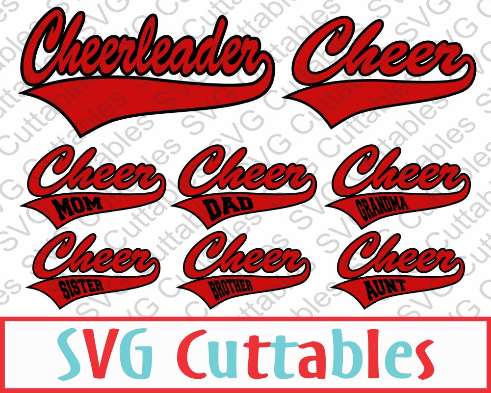 Download Cheer SVG Cheerleader DXF EPS Vector Cheer Mom Digital