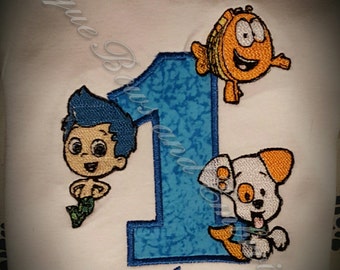 Bubble Guppies Inspired Birthday Shirt ~ Personalized Birthday Set ~ Personalized Birthday Outfit