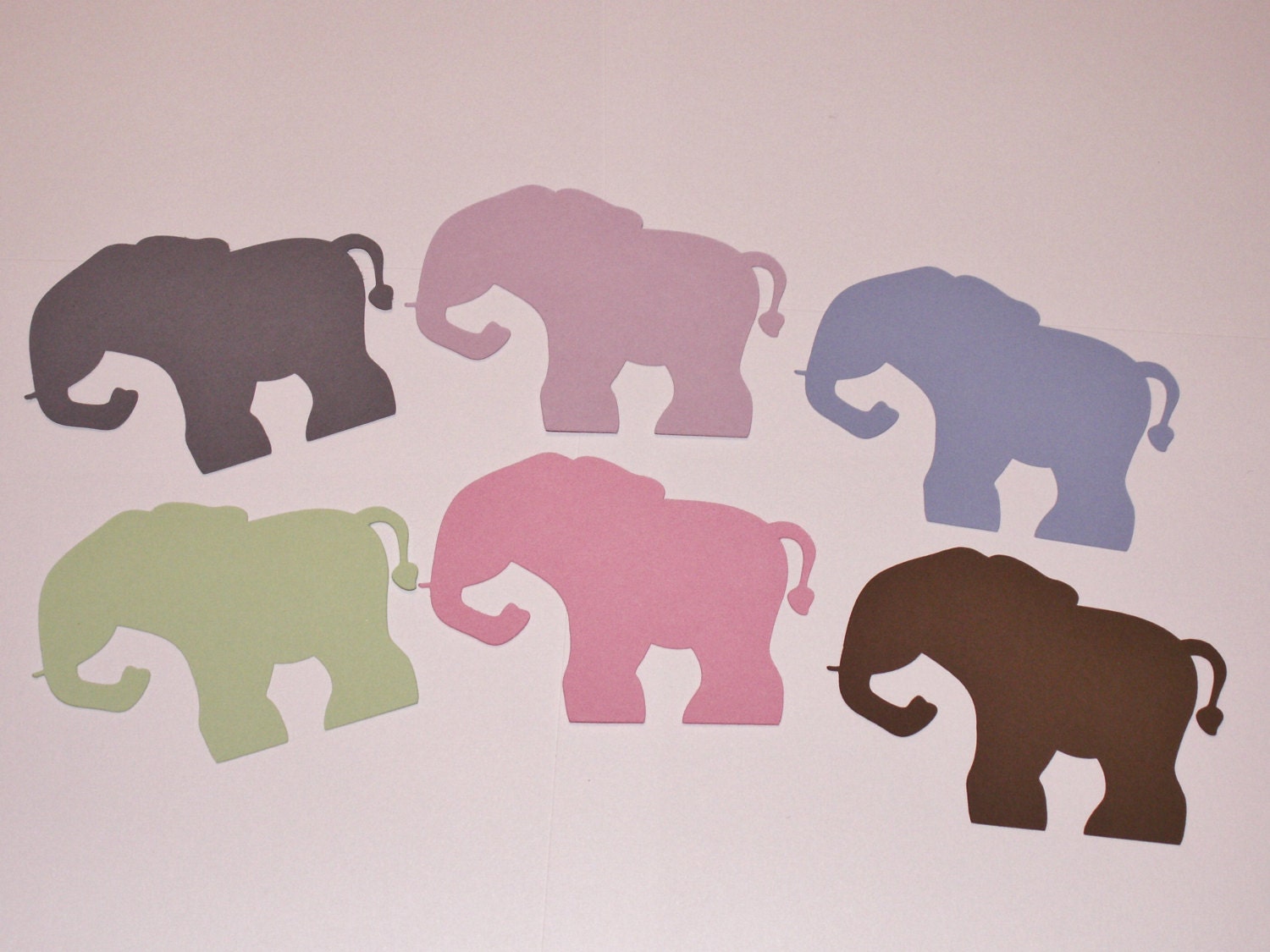 paper elephants die cut elephants elephant die cuts card