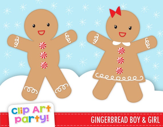 gingerbread boy and girl clipart - photo #7