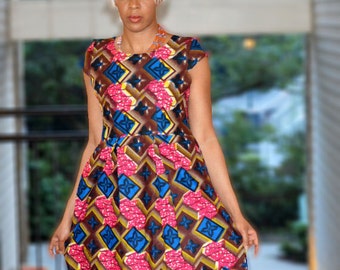Ankara Dress, African Print Dress, Dutch Wax Print, Sundress, Cocktail Dress, Women's Dress,Party Dress, Ankara styles, Kitenge dresses