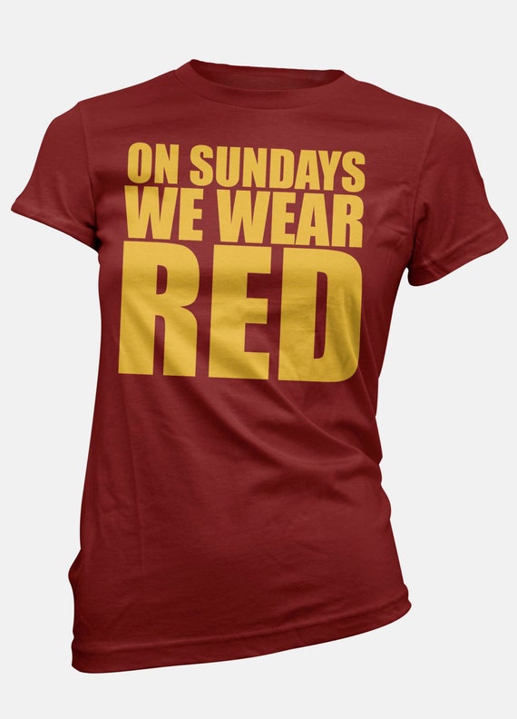 Skins On Sundays We Wear Red Skins Tee Skins Shirt by WearPurdy