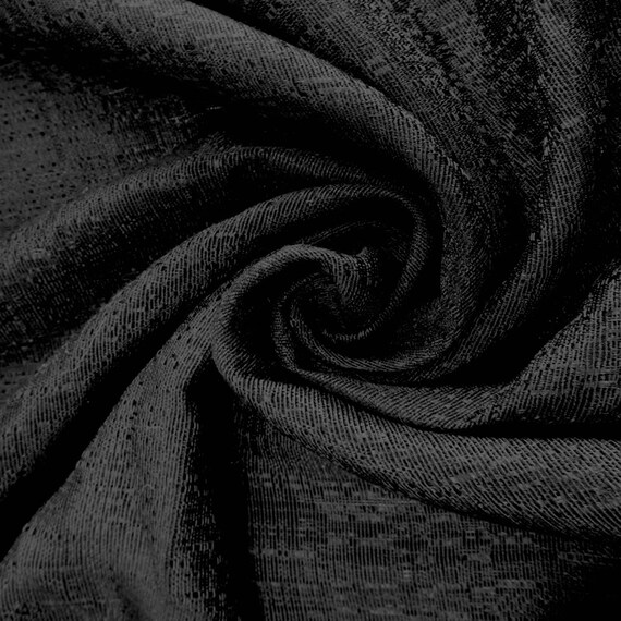 FC12835 Black Sack Cloth Coarse Grain by FabricCult
