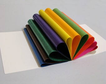 Translucent Wax Paper for making Waldorf Stars | Window Stars | Kite Paper | 100 sheets | Multi color | 6.25 inch squares