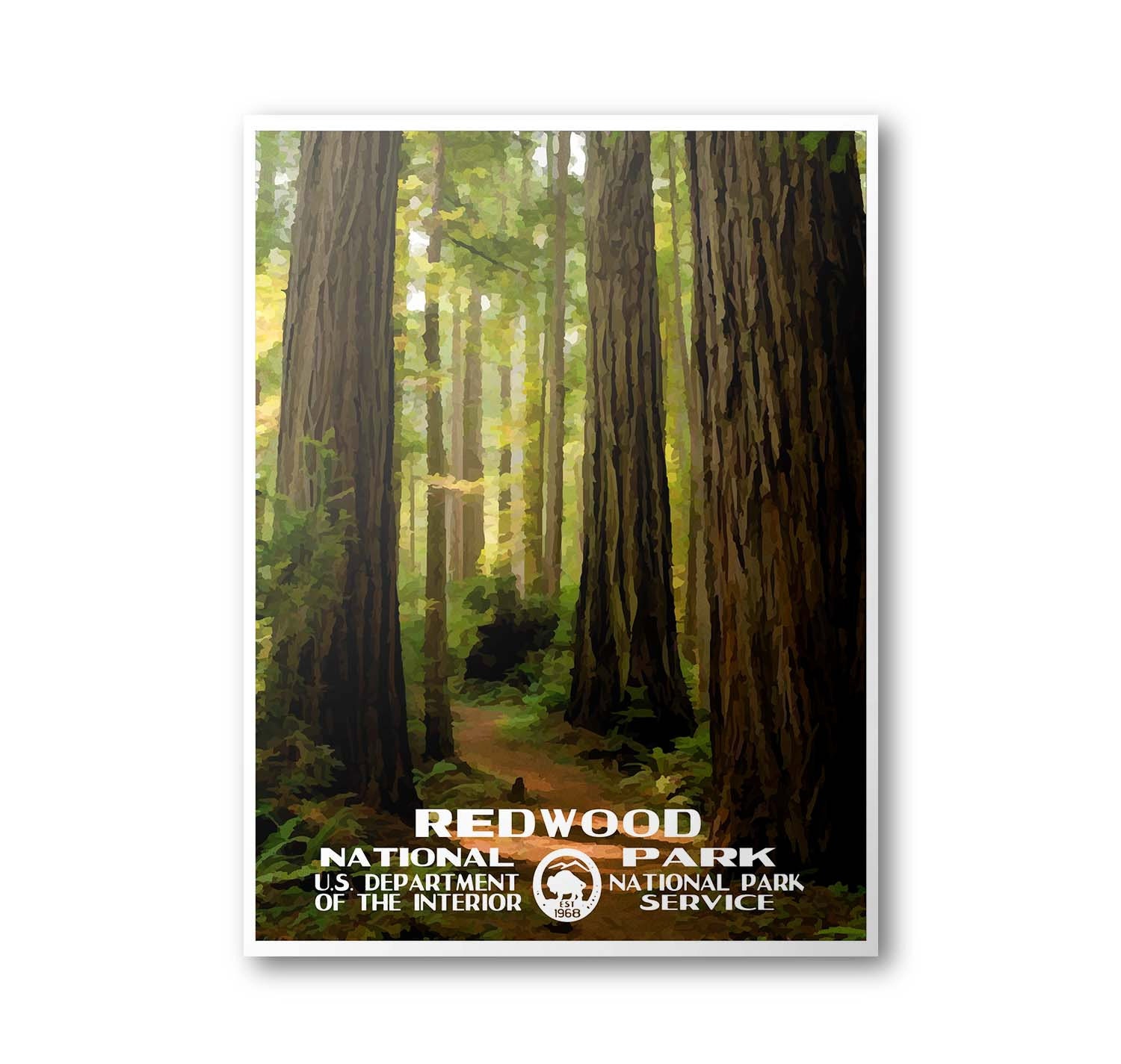 Redwood National Park Travel Poster
