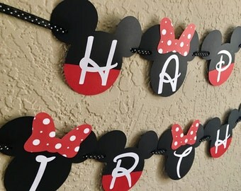 Mickey and Minnie Banner, Mickey and Minnie Birthday, Mickey and Minnie Party, Mickey Mouse Birthday, Minnie Mouse Birthday, Minnie Mouse