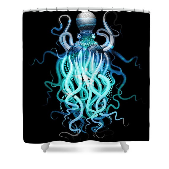 Octopus Shower Curtain Octopus Tentacles Steam by FolkandFunky