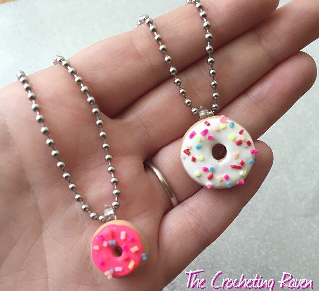 Donut Necklace Donut Jewelry Doughnut Pendant Necklace
