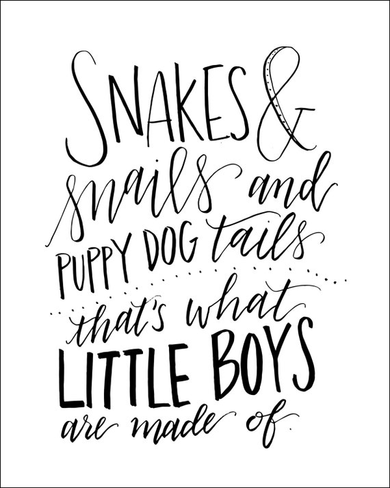 Snakes and Snails// Little Boy Room// DIGITAL DOWNLOAD// 8x10