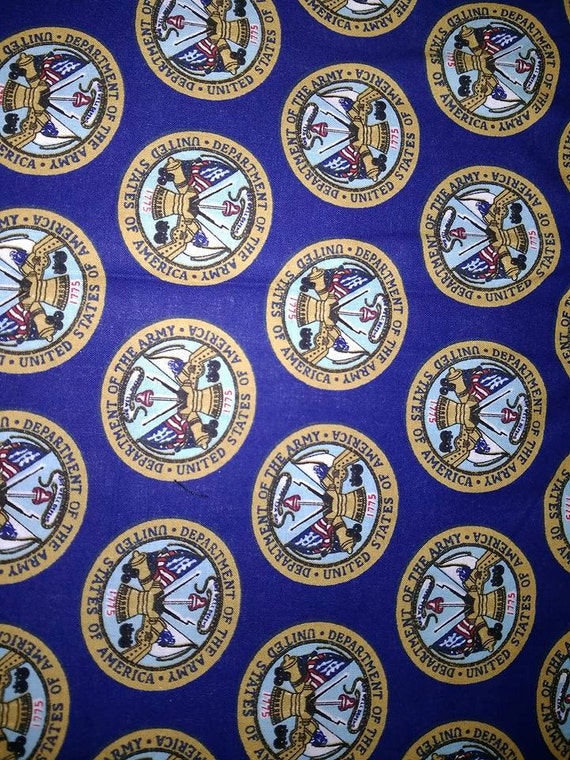 United States Army Vintage Cotton Quilting Fabric