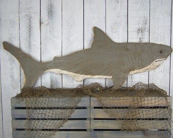 Shark Wood Decor Shark Decor Beach Wall Decor Beach House Decor Shark Sign Shark Week Pool Decor Wooden Shark Beach Decor Great White Shark