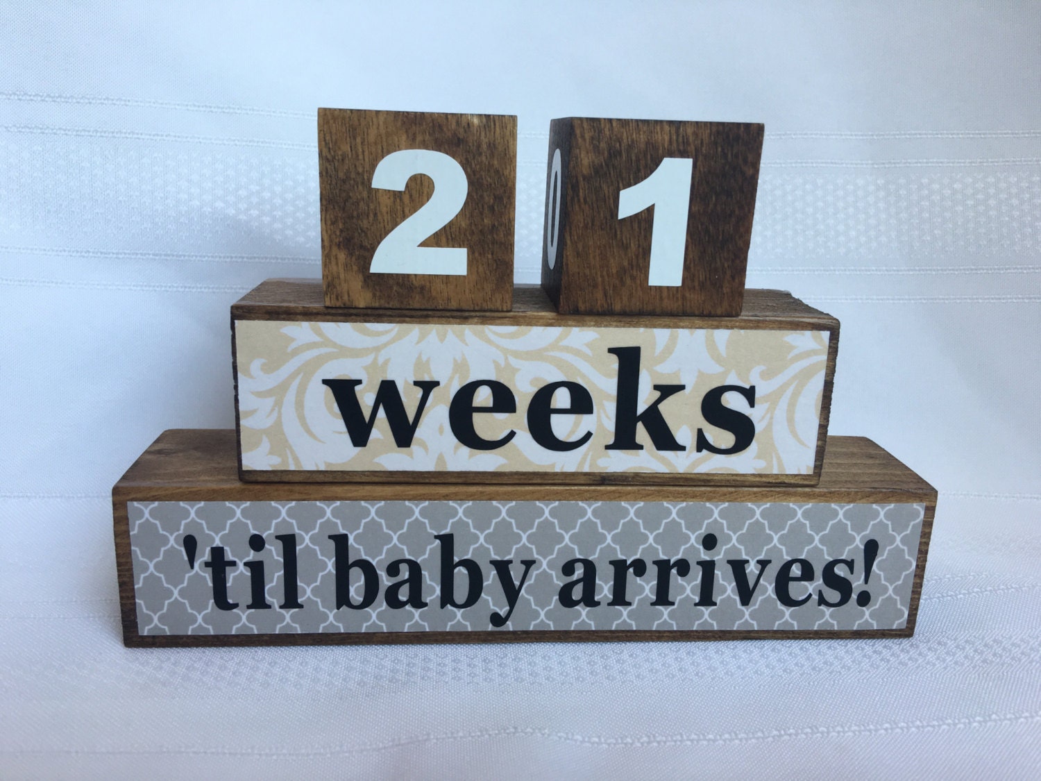 Pregnancy Countdown Blocks New Baby Blocks Mother's Day
