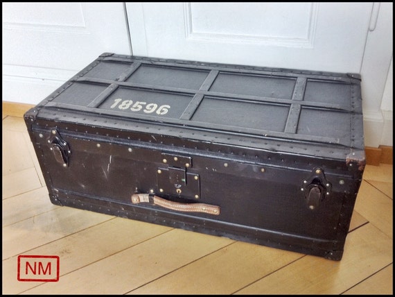 Vintage Swiss Army Officer Suitcase Swiss Military Trunk for