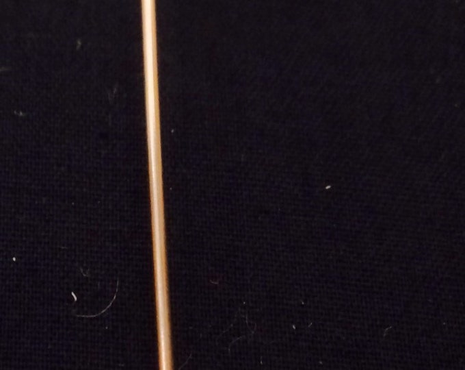 Storewide 25% Off SALE Vintage Solid 14k Gold Victorian Style Stick Pin With Amethyst Embellishments Featuring Textured Curved Leaf Design