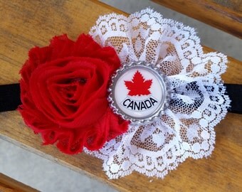 Team Canada sports baby girl headband