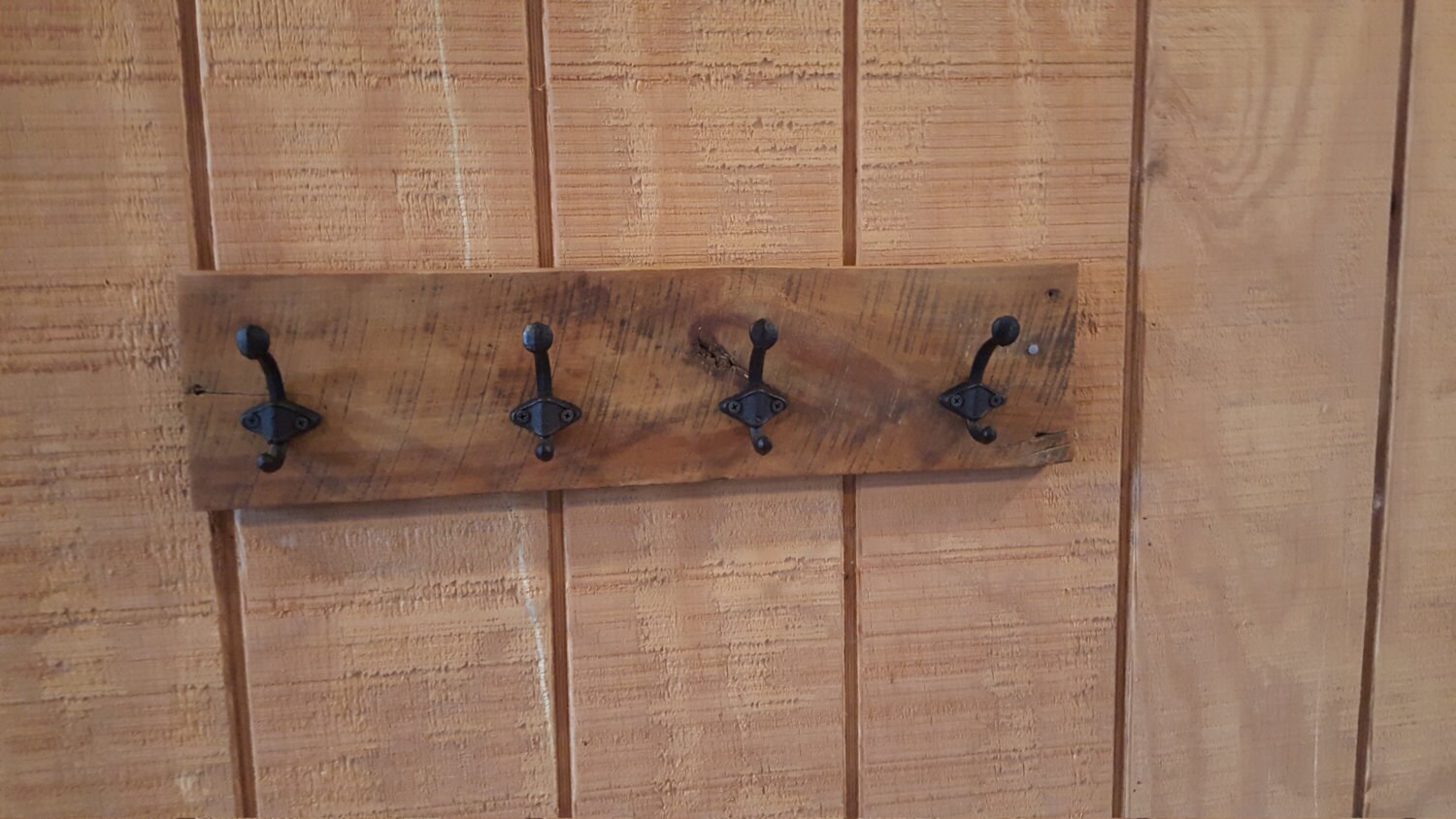 Rustic Farmhouse Coat Rack / Rustic Entryway Coat by BarnMade4U