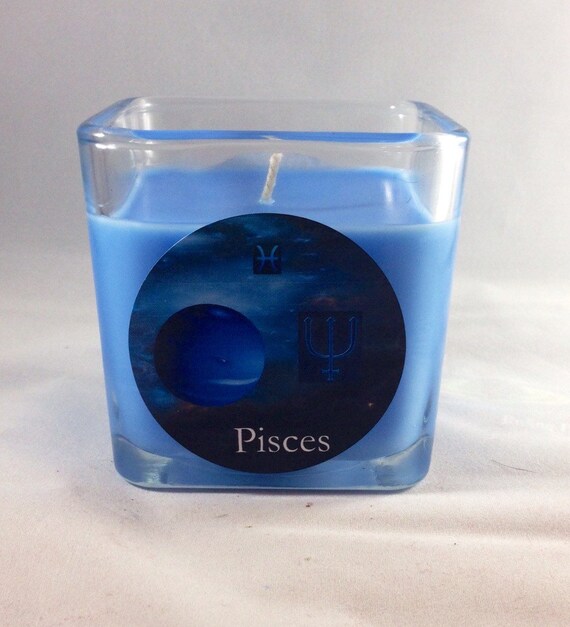 Pisces Zodiac Candles Amber Lily Patchouli by IstarAndFlameCandles