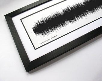 I Can't Help Myself (Sugar Pie Honey Bunch) - Music Art Sound wave Print - Song Lyric Art, Band Poster