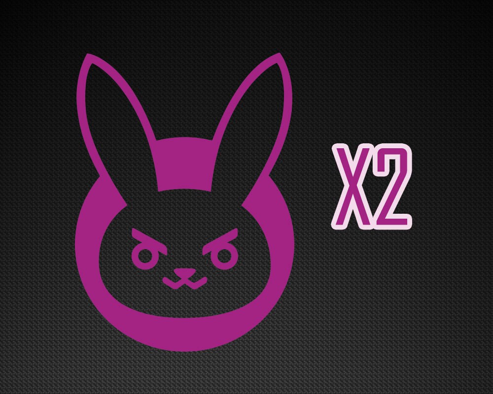 overwatch sticker d va latptop decal d va rabbit decal x2 overwatch sticker d va latptop decal d va rabbit decal x2