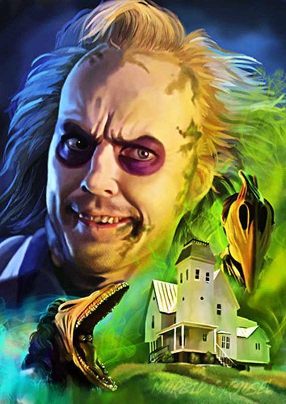 Beetlejuice Portrait Canvas Art Print