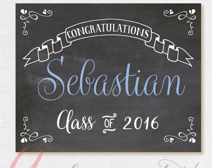 Chalkboard sign. Graduate Poster. Gradutation Banner Class of 2016. Chalkboard Graduate sign. Chalkboard Graduate poster . Class of 2016