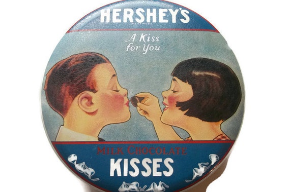 ON SALE Vintage Hershey's Kisses Tin 1982 Collectible