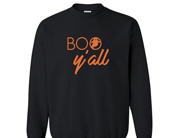 Boo Y'all Halloween Sweatshirt, Halloween ghost